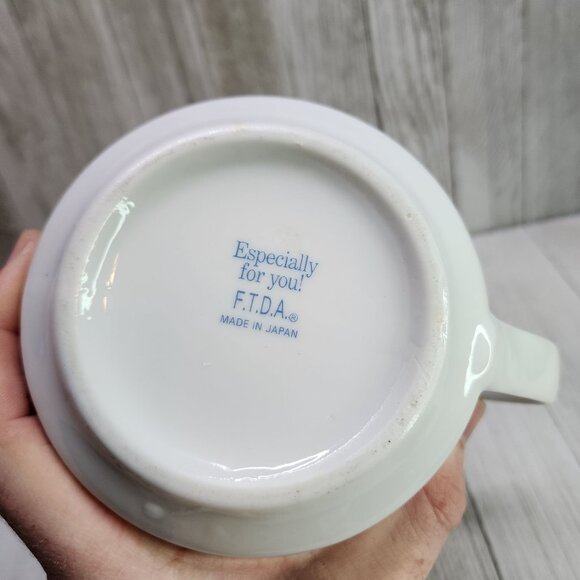 Vintage FTDA Especially For You Porcelain Pitcher Vase 4.5'' Made in Japan - Picture 4 of 7